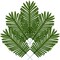 Artificial Palm Leaves 21” Long Stems Tropical Hawaiian Greenery Decor Faux Tree Branches Plants Home Indoor Outdoor Luau Party Decoration, 5pcs